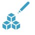 create bloc pictogramme décoratif bleu